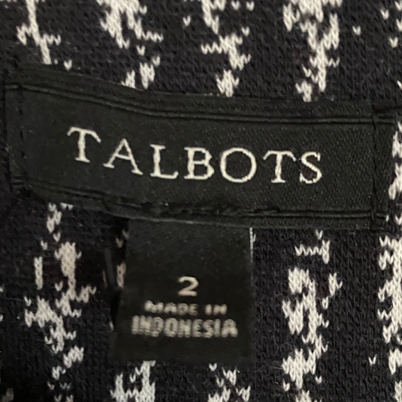 Talbots Black and White Dress - Picture 5 of 8